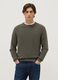 Green Crew Neck Sweater in Pure Cotton Regular Fit_0