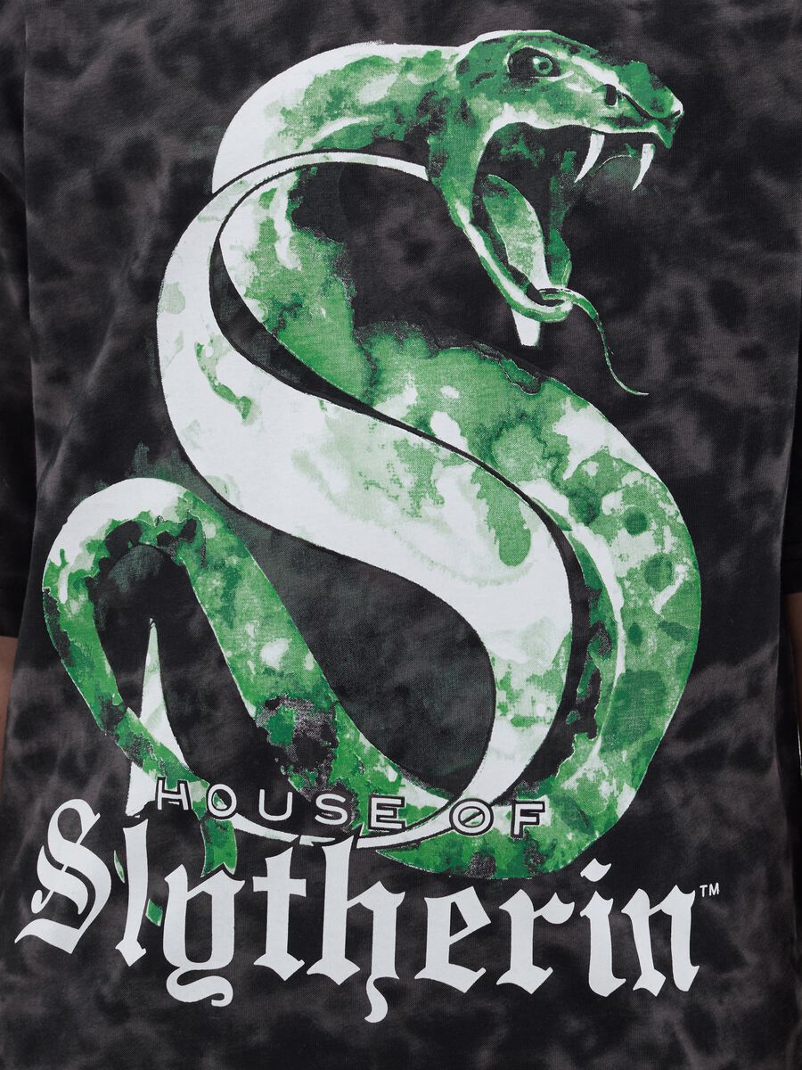 Tie-dye cotton T-shirt with Harry Potter print_1