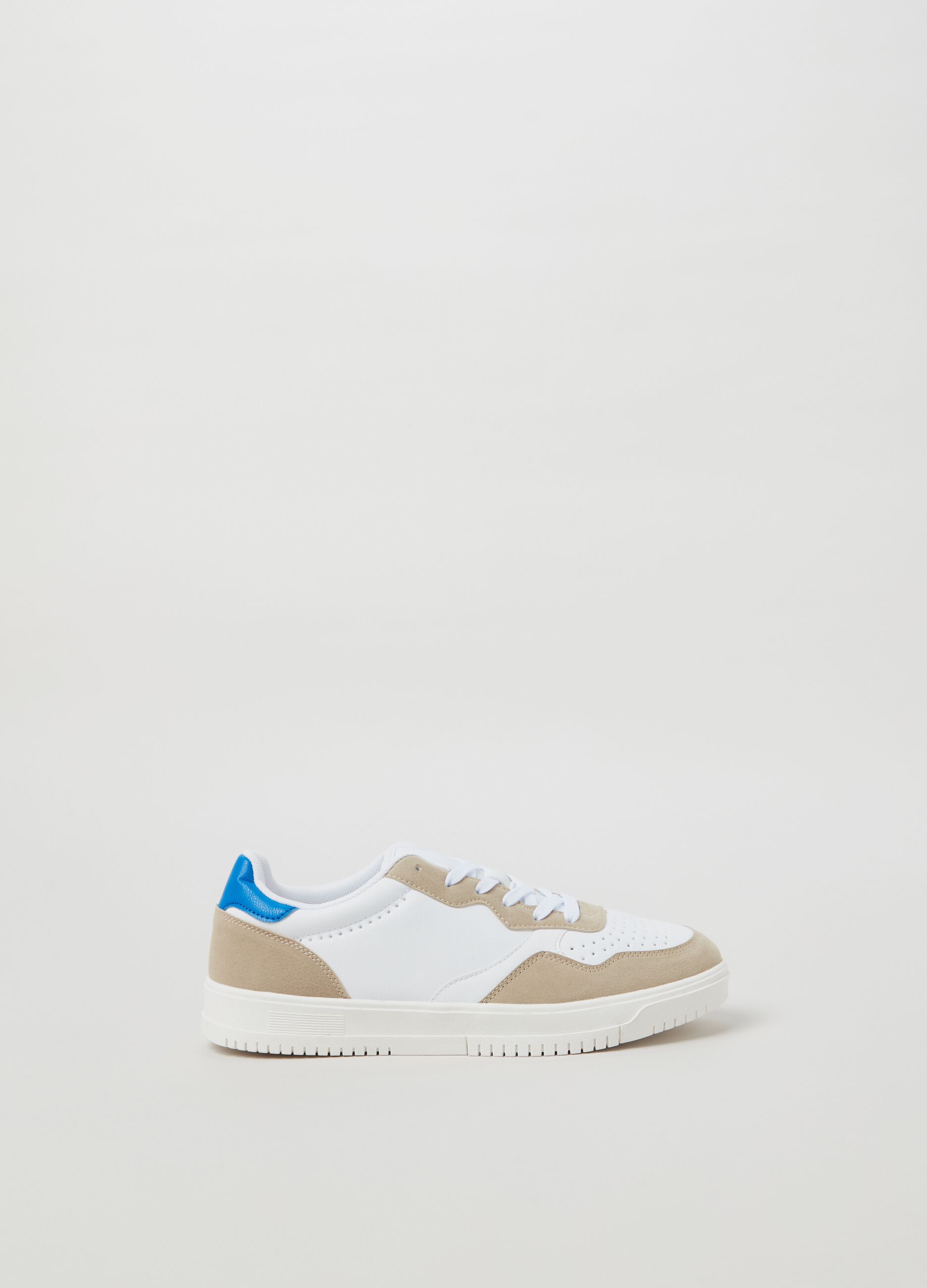 Sneakers color block con lacci