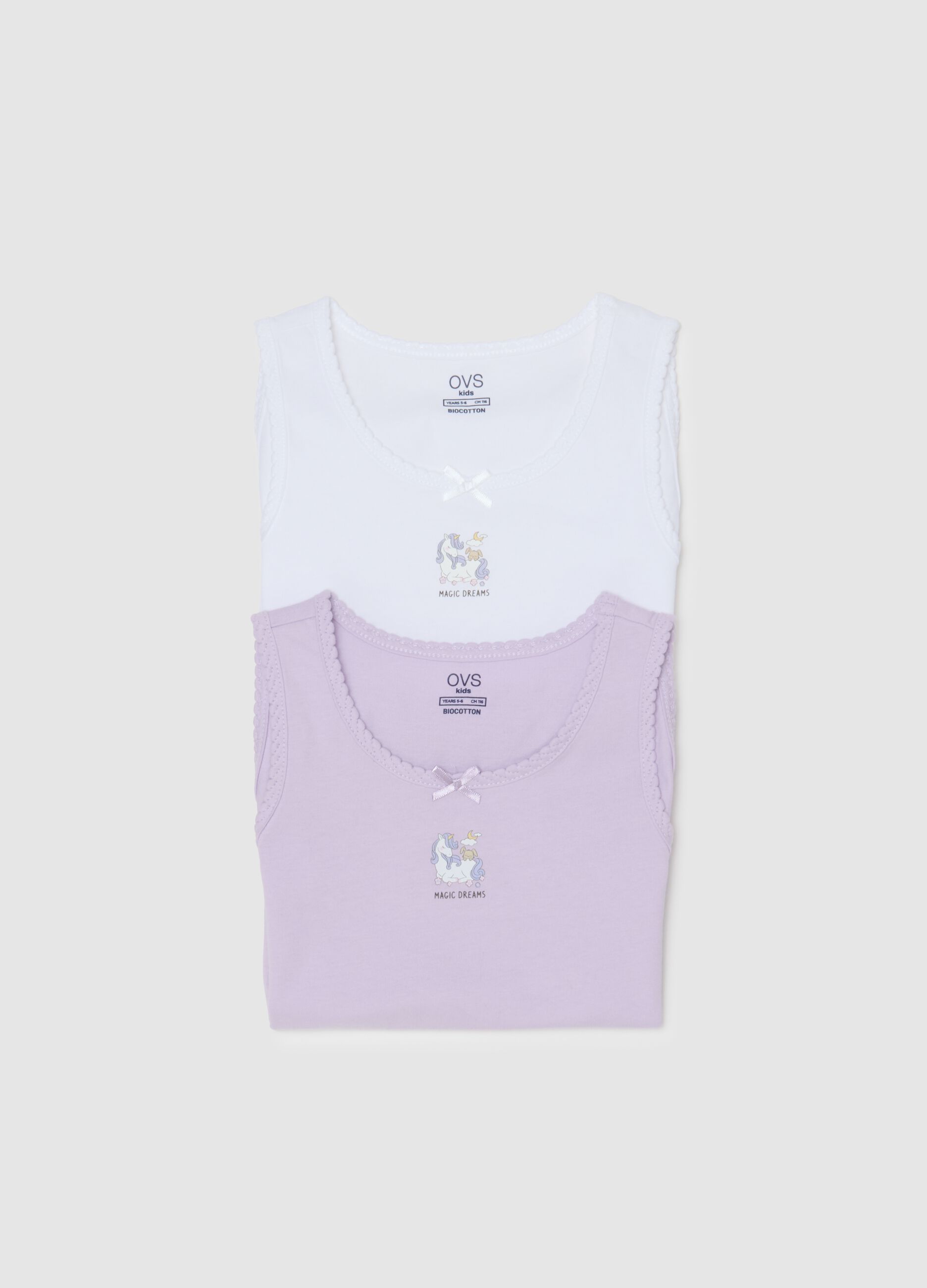 Girl's pure cotton multicolour regular fit vest twin pack
