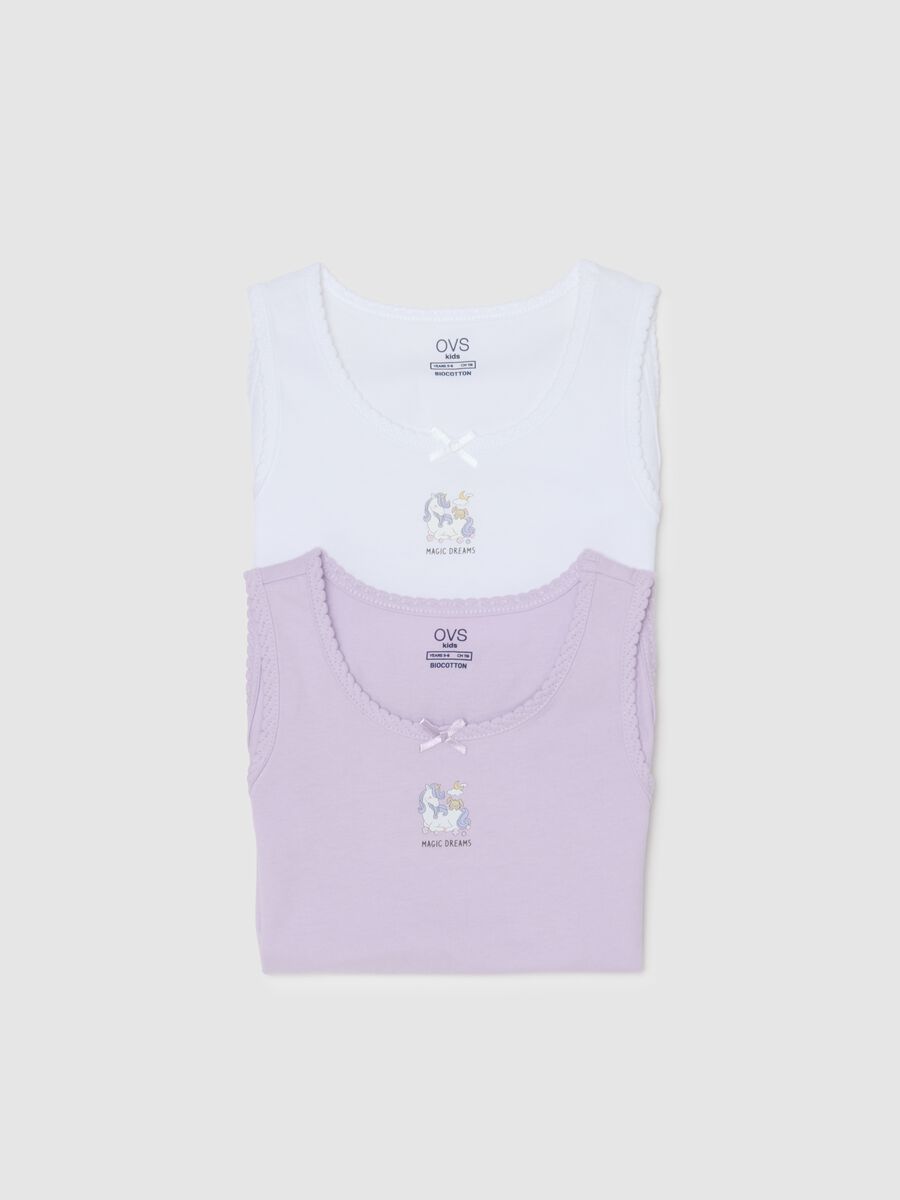 Girl's pure cotton multicolour regular fit vest twin pack_3