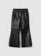 Pantaloni neri flare con vita elasticizzata_0