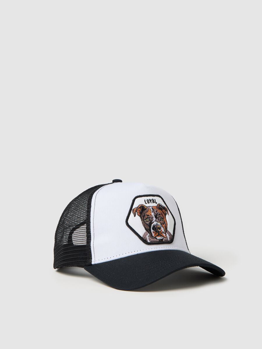 Black and White Pure Cotton Baseball Cap by OVS_0
