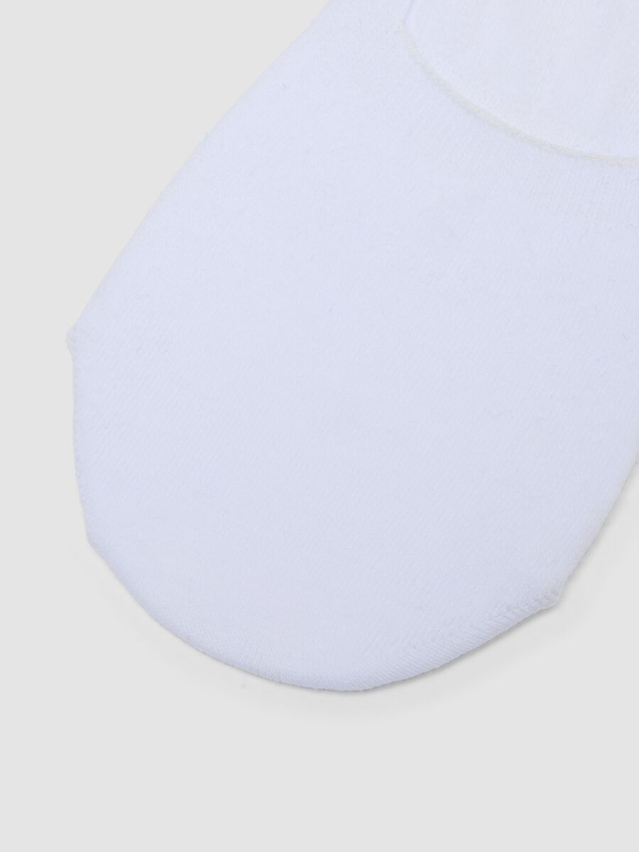 Three-pack of white invisible organic cotton socks_1