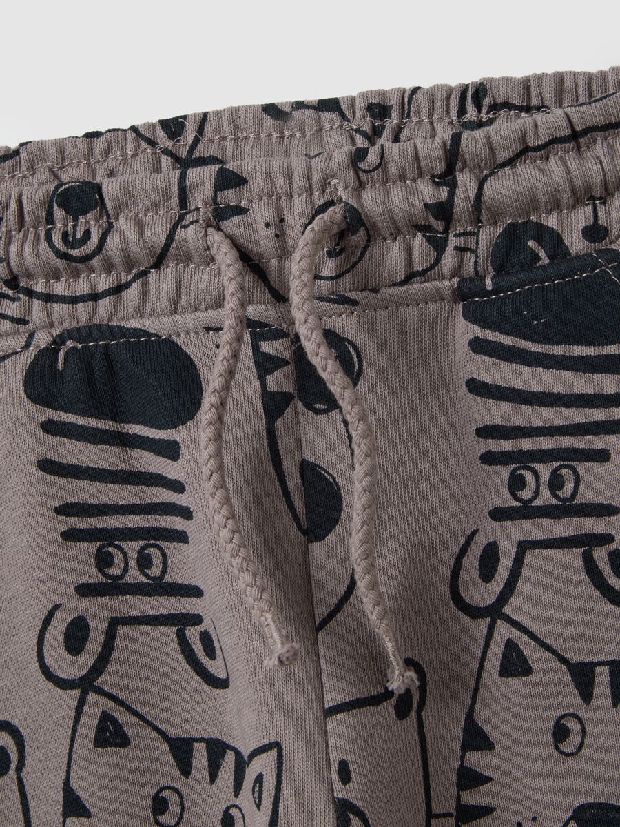 Children's trousers in pure grey cotton_2