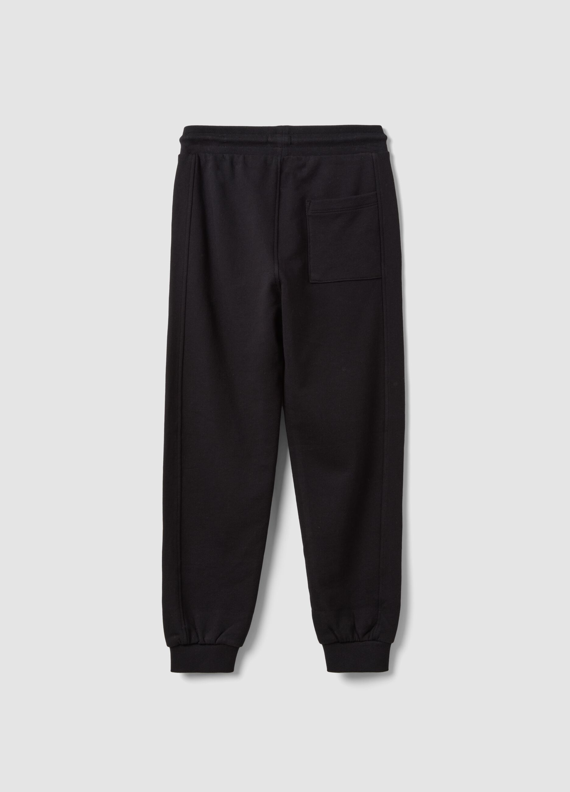 Black organic cotton joggers