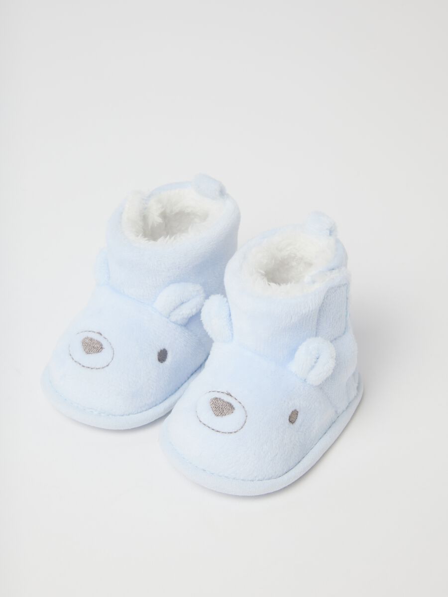 Scarpine azzurre in misto materiali_1