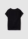Girls' black stretch cotton slim fit t-shirt_1