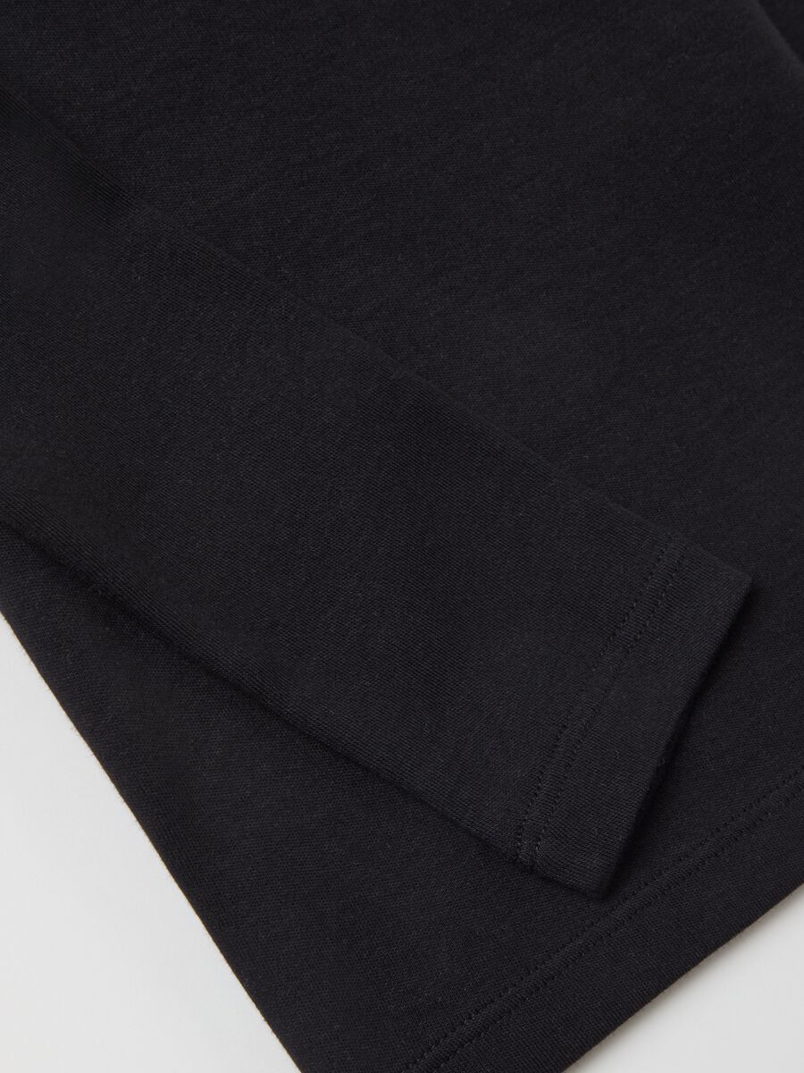 Cotton T-shirt with high neck_2
