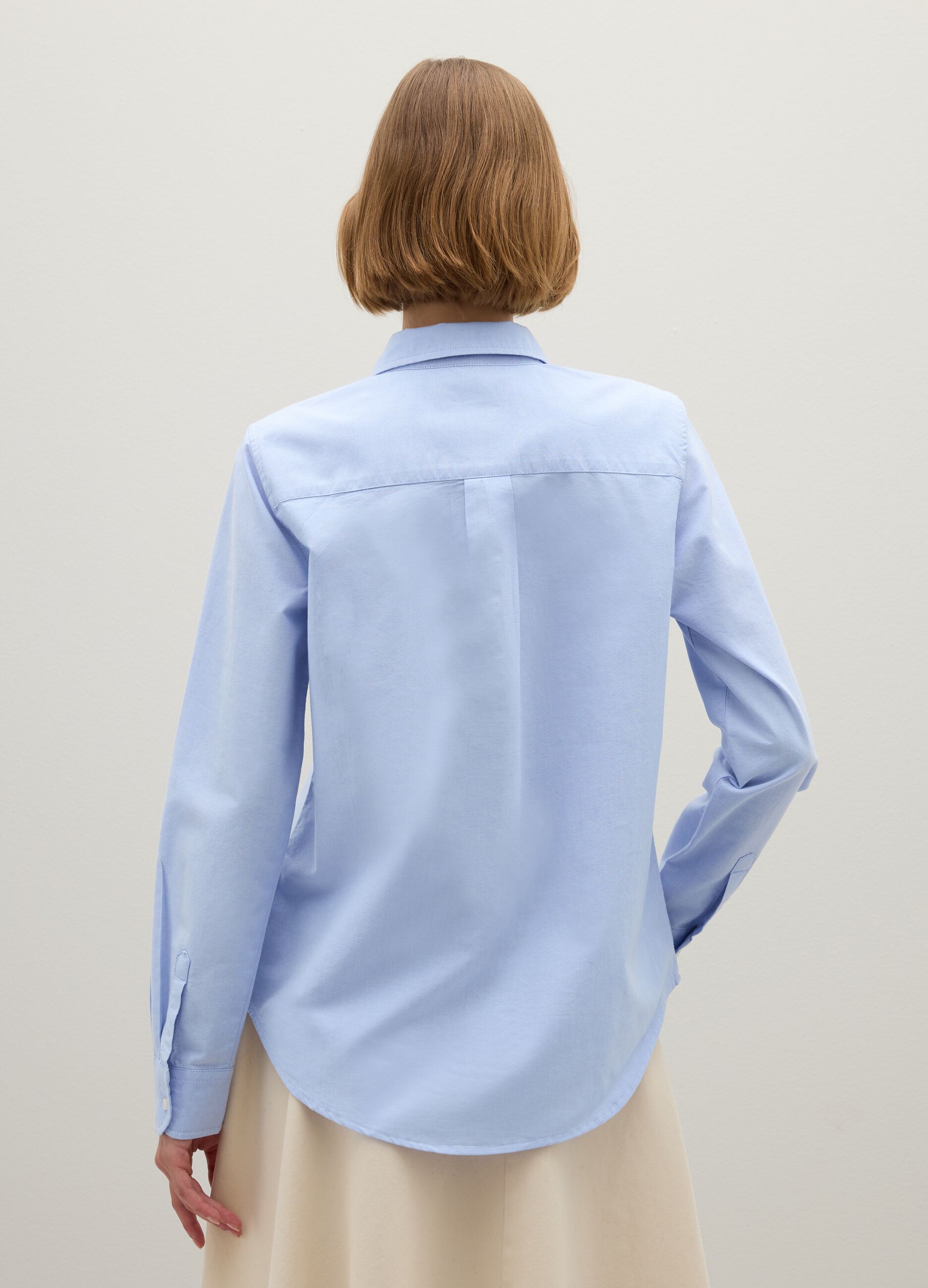 Camicia in puro cotone azzurra regular fit