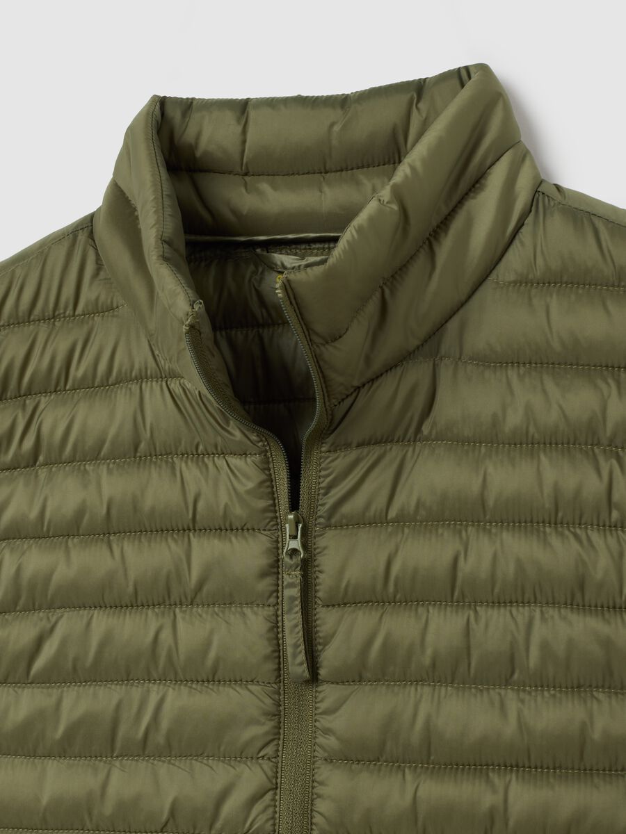 Green blended regular fit gilet_1