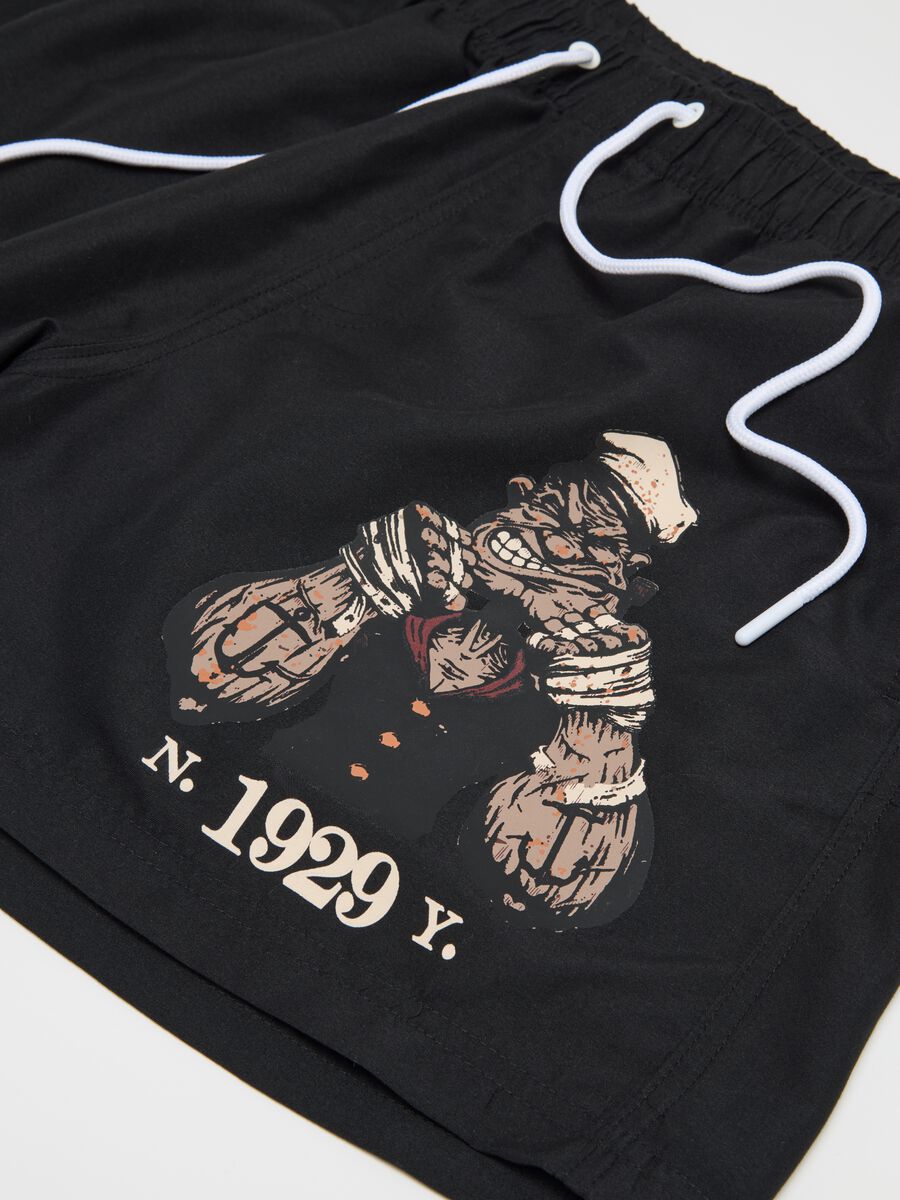 Men's black regular fit shorts_1