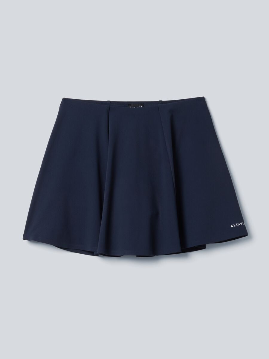 ALTAVIA COURT blue sports skirt in stretch technical fabric with integrated shorts_4