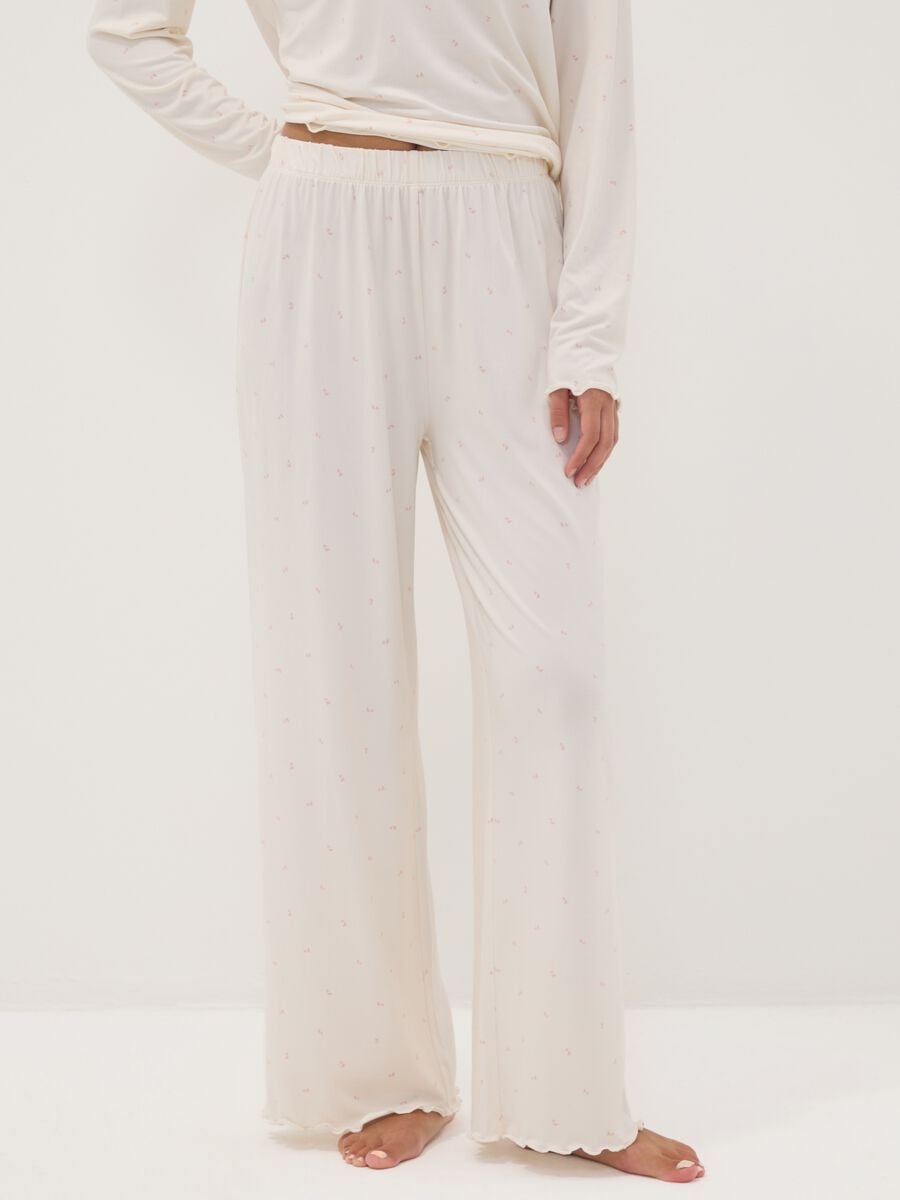 Black stretch-fabric crew-neck pyjamas_2