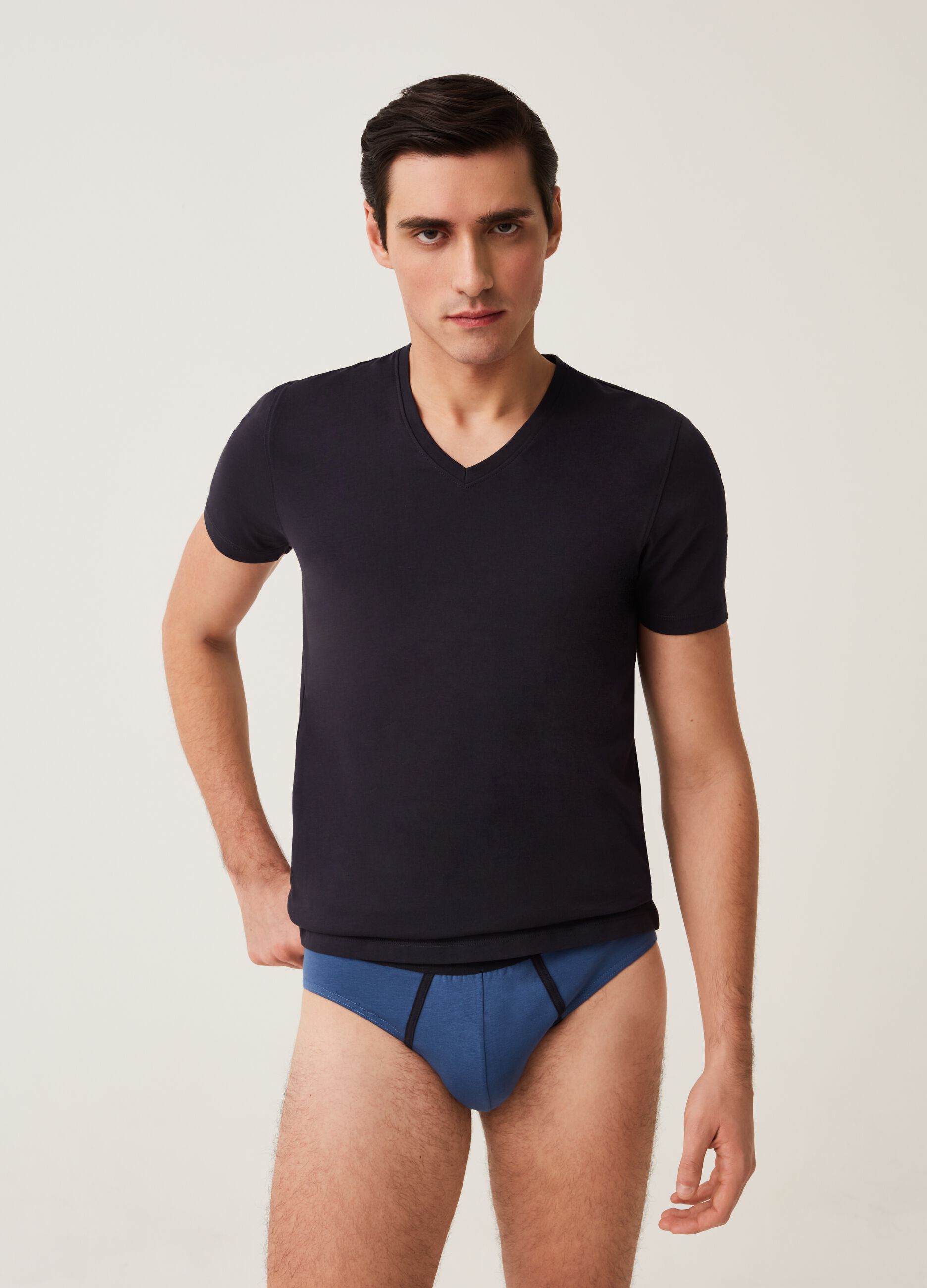 Tripack slip in cotone bio stretch