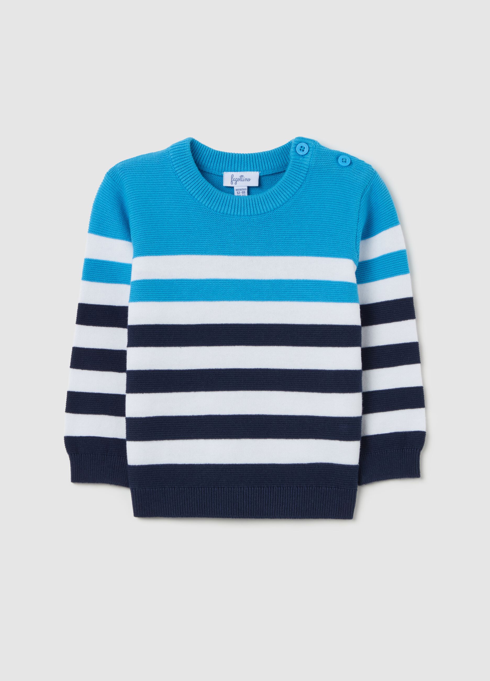 Striped cotton pullover