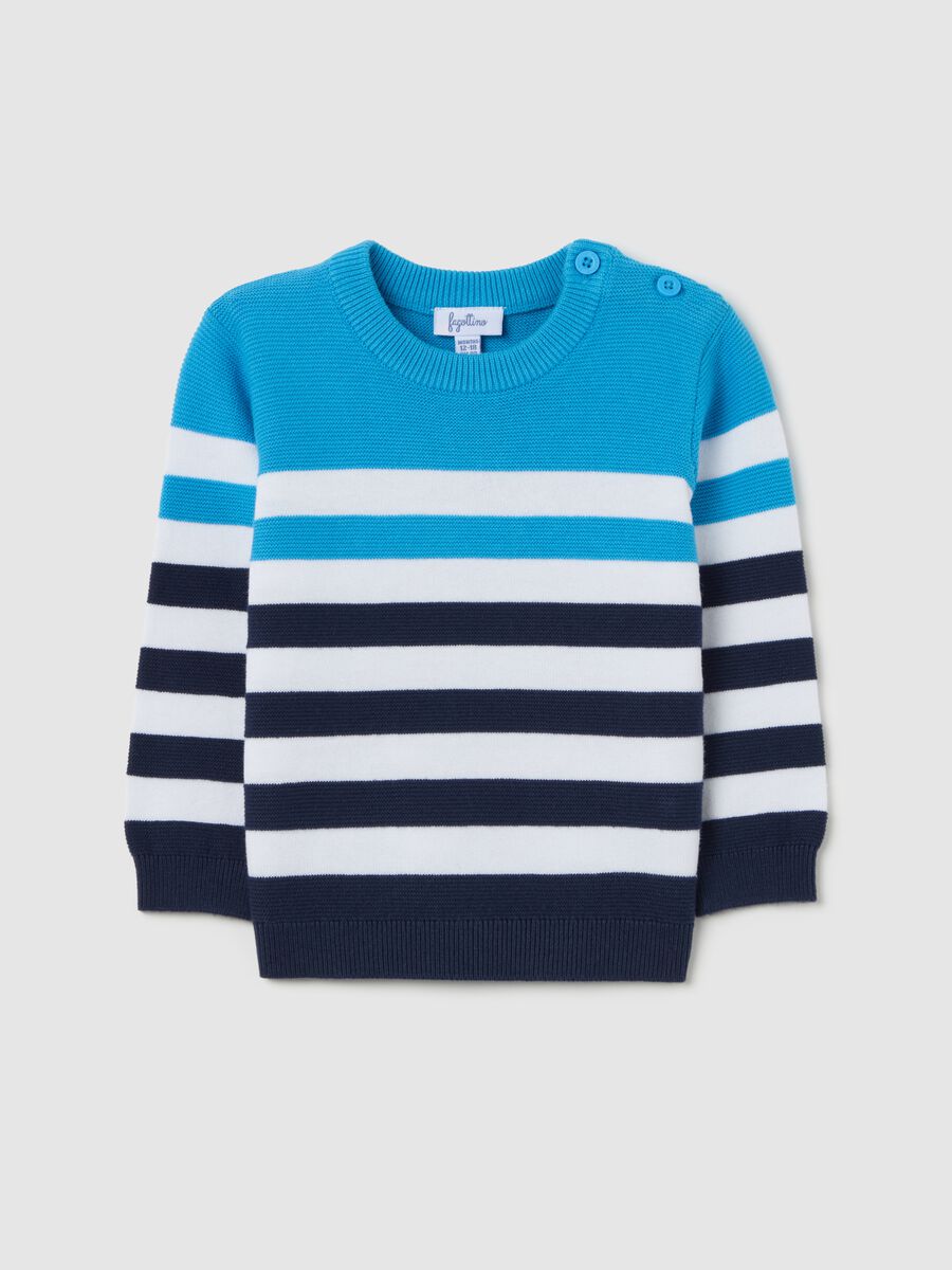 Striped cotton pullover_0