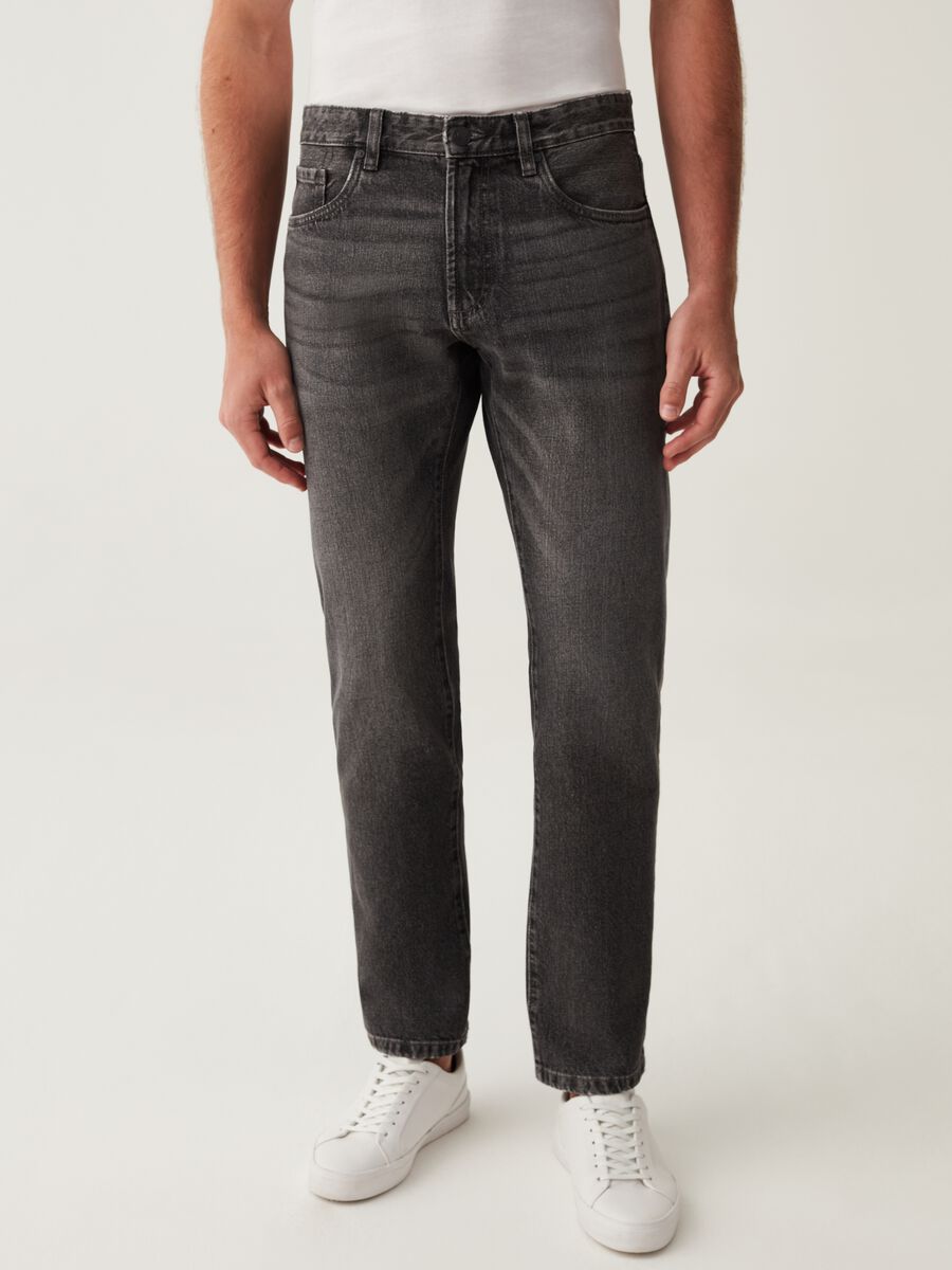 Jeans regular fit acid wash_1