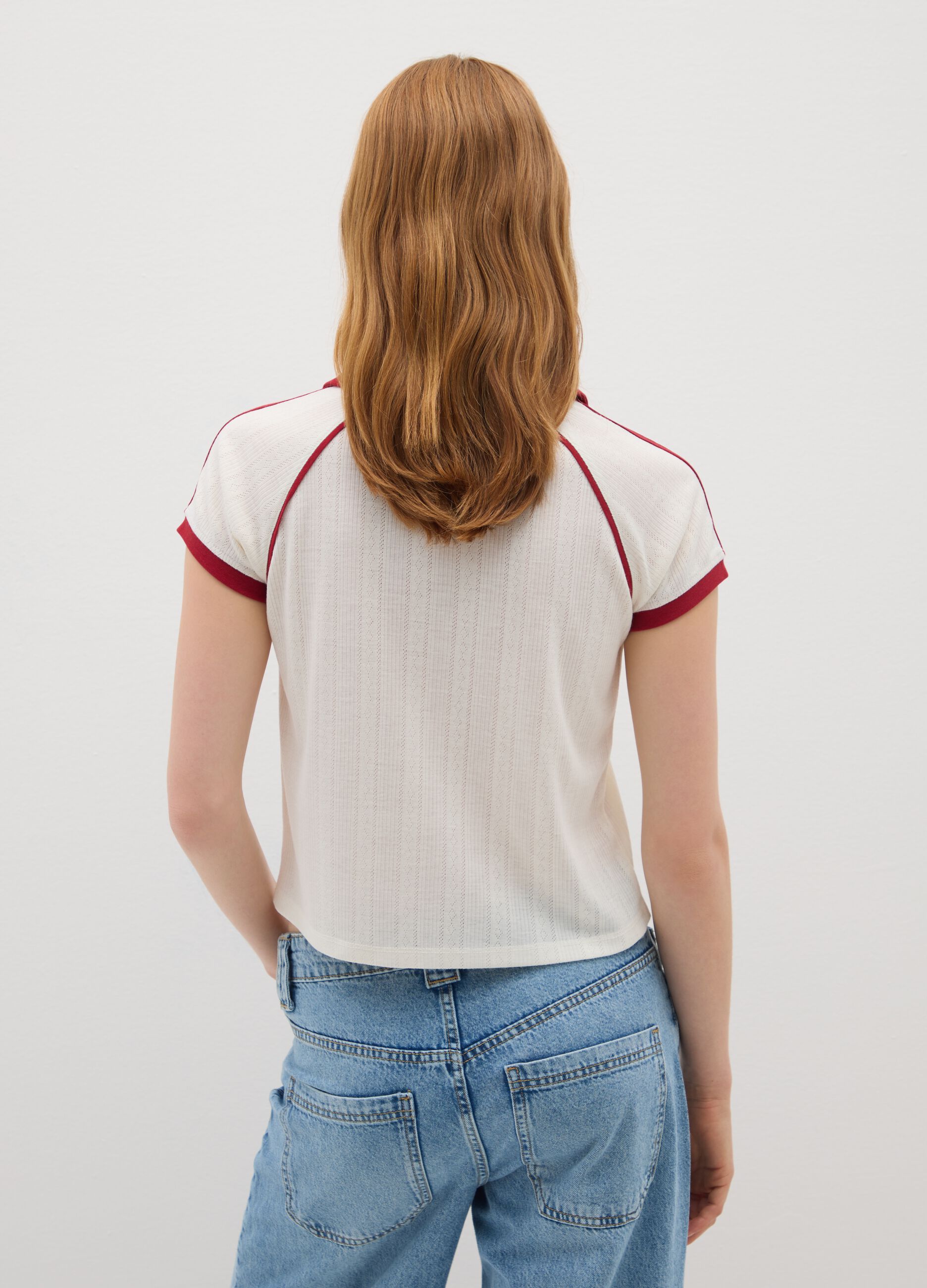 Mixed Polo with Multicolour Embroidery