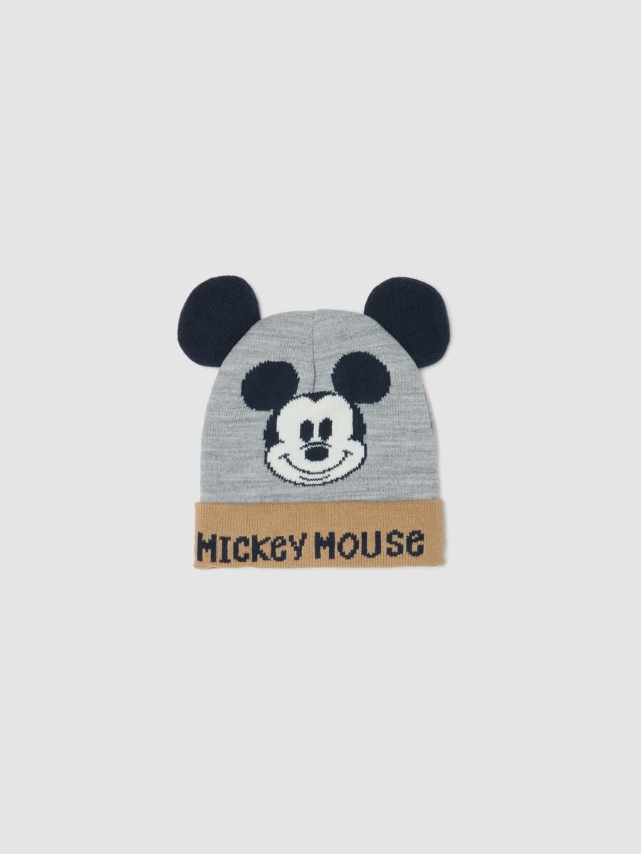 Cappello grigio melange con motivo Mickey & Friends_0