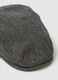 Grey Wool Blend Flat Cap_1