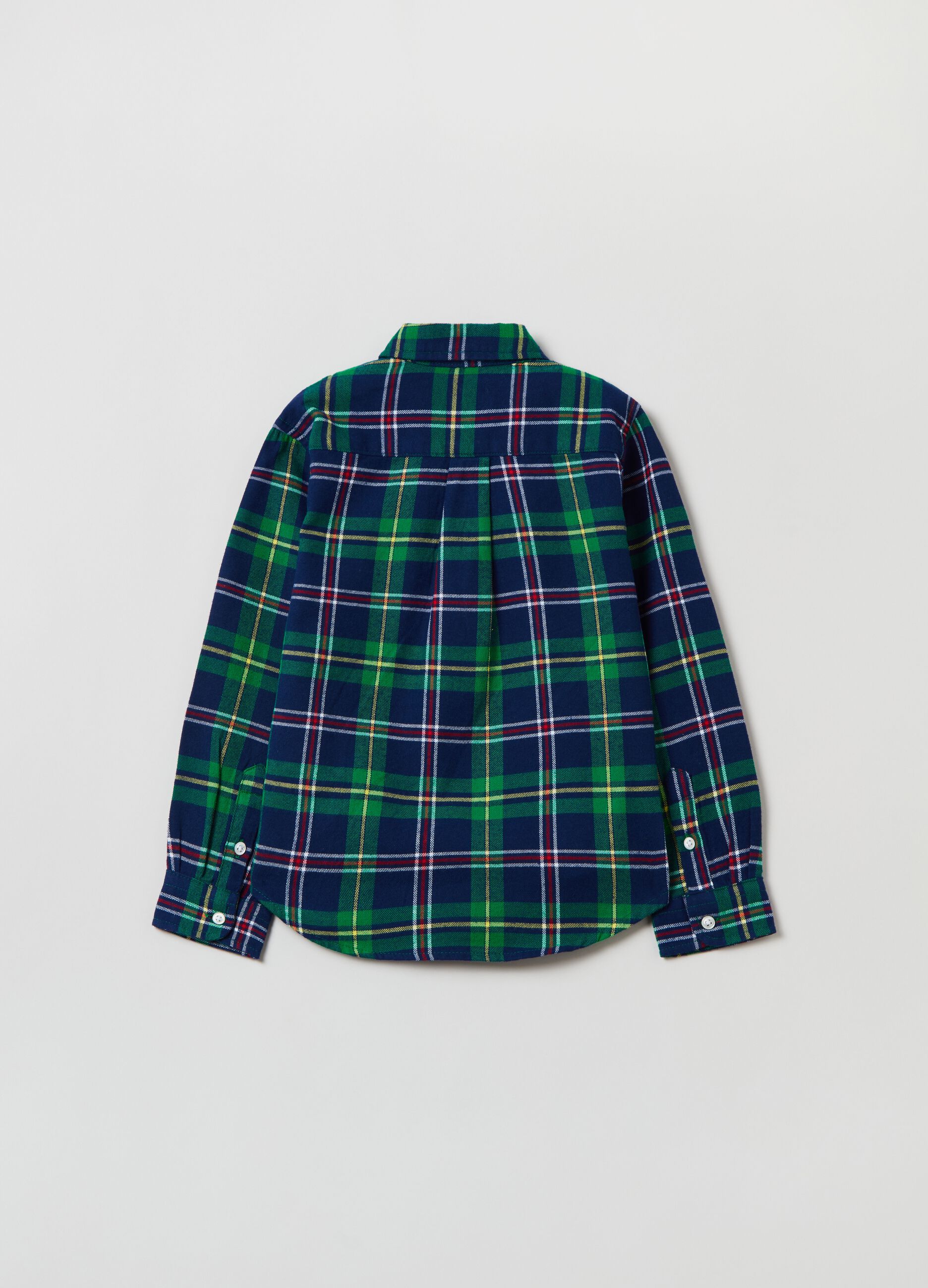 Camicia in cotone con fantasia check _1