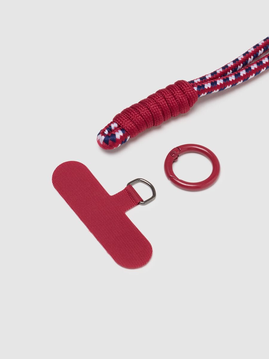 Multicolor keychain with metallic details_2