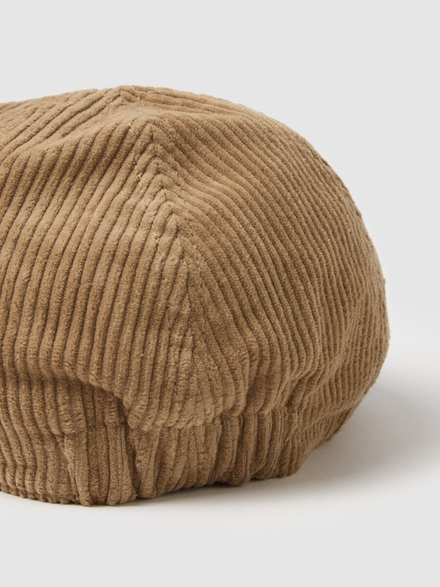 Brown Corduroy Pure Cotton Hat_2