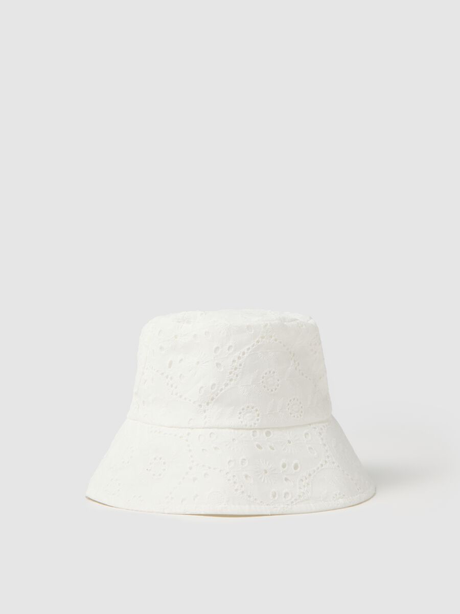 Women's White Pure Cotton Hat_0
