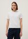 White stretch-cotton T-shirt with studs, regular fit_2