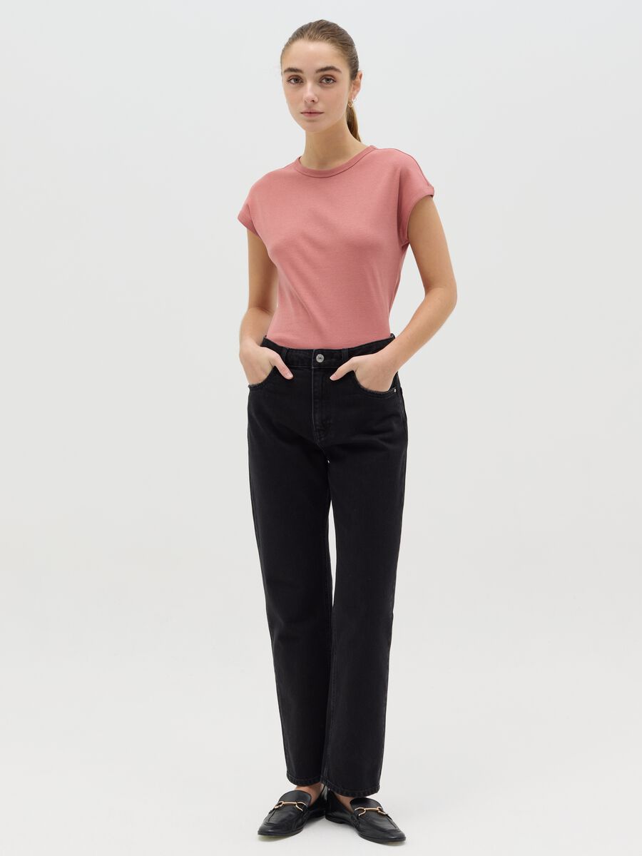 Pink T-shirt with kimono sleeves_1
