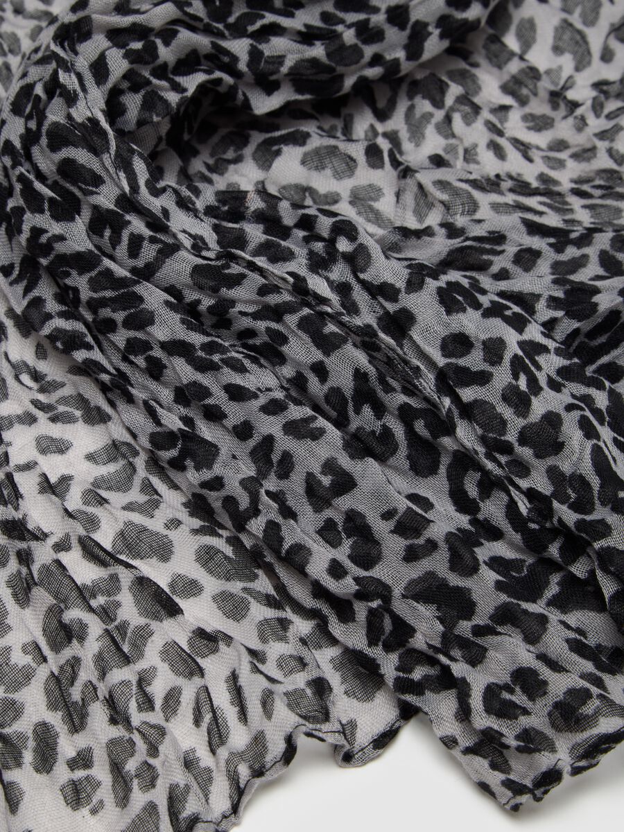 Multicolor Leopard Print Scarf_2