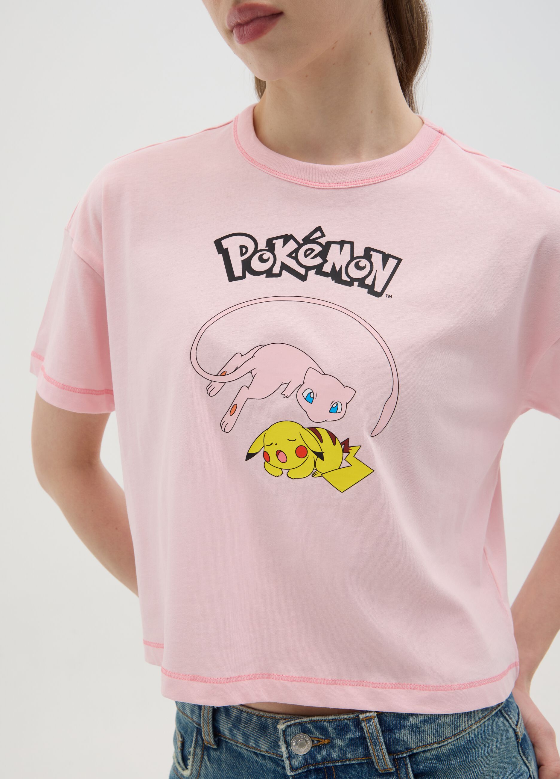Pink T-shirt with Pokémon print