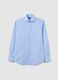 Men's slim fit light blue pure cotton shirt_4