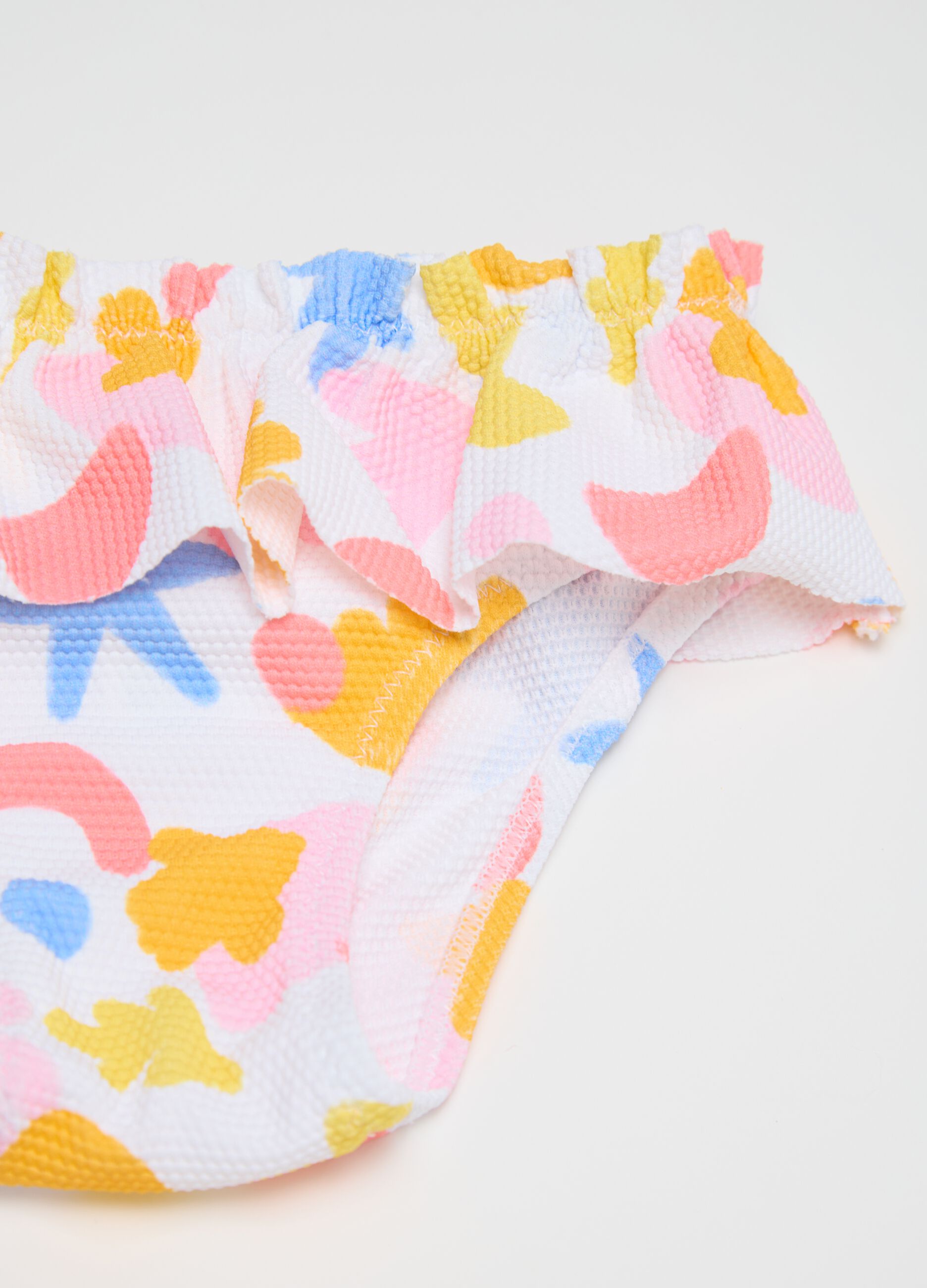 Bikini da neonata in tessuto elasticizzato multicolor