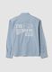 Blue checked pure cotton poplin shirt, cropped oversized fit_2
