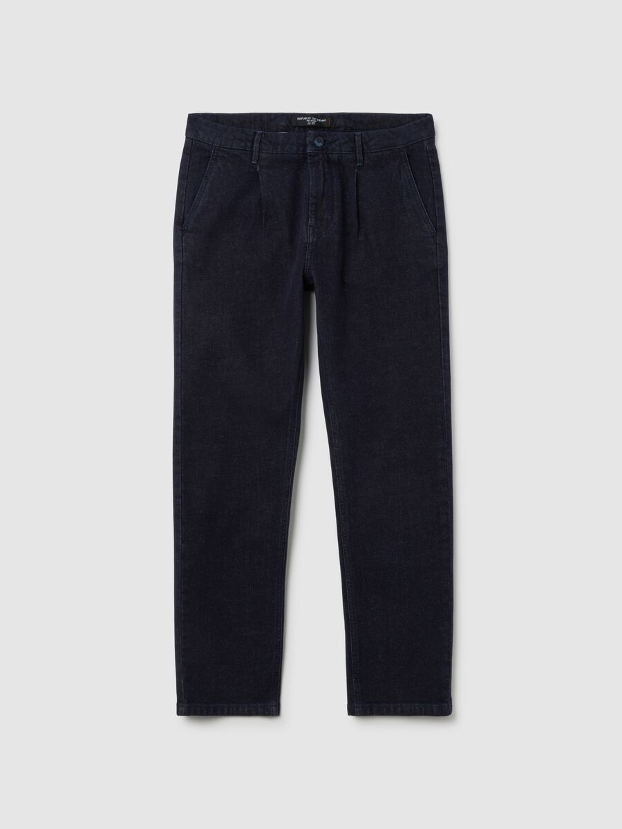 Blue Denim Chino Trousers_5
