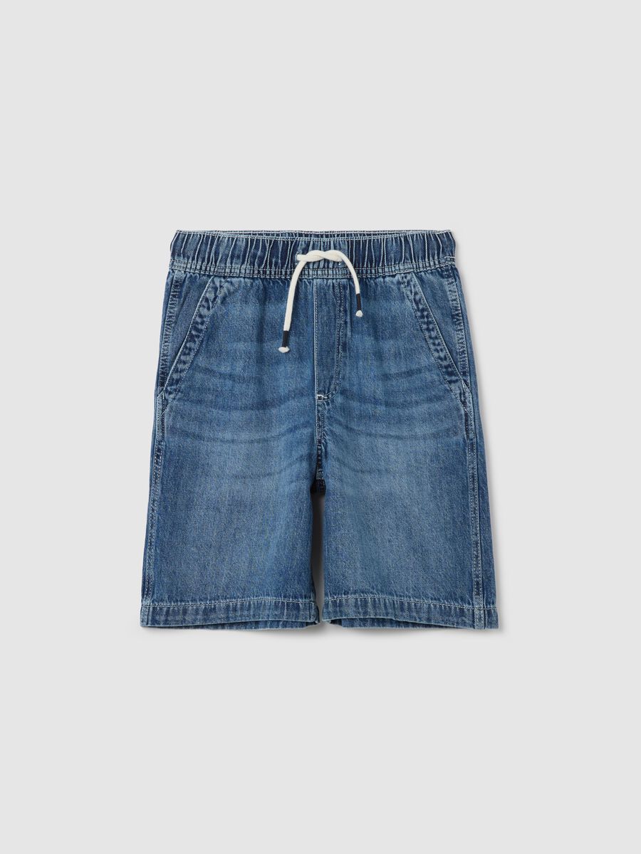 Blue denim shorts_0