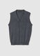 Grey merino wool regular fit waistcoat_4