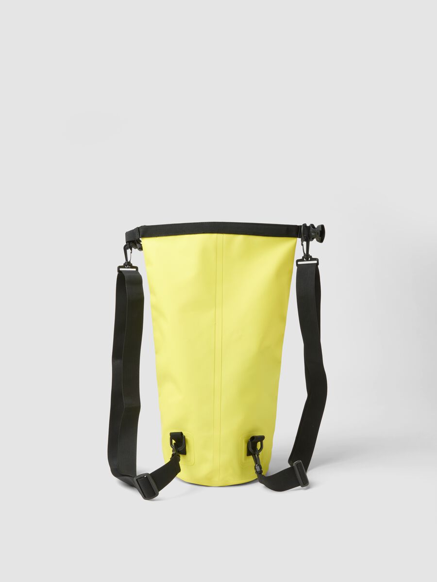 Borsa impermeabile gialla con stampa squalo_1