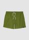 Green swim shorts with elasticated waistband and drawstring_4
