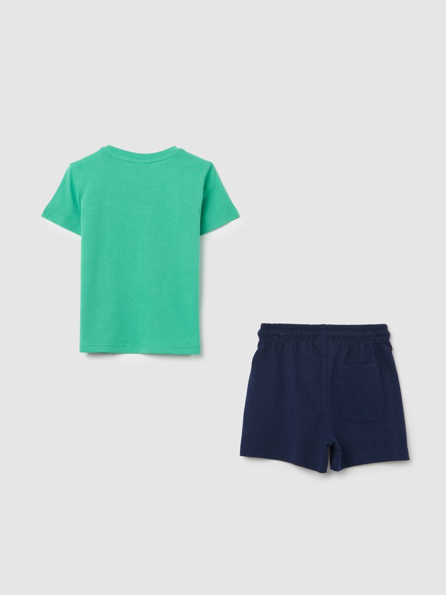 Green and blue jogging set with crocodile print_1
