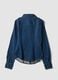 Blue slim-fit stretch cotton denim shirt_5