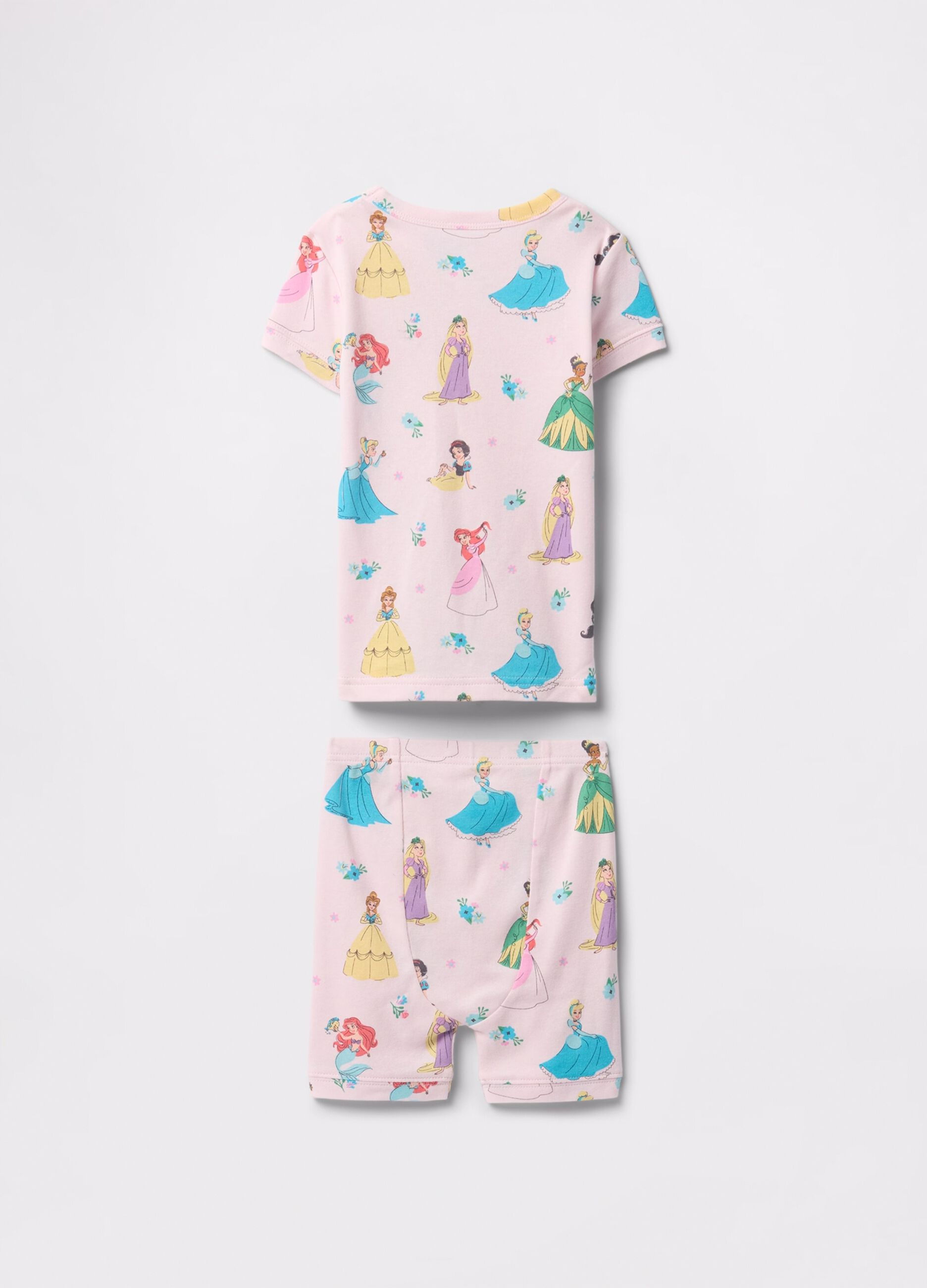 Pink pyjamas with Princesses print in cotton