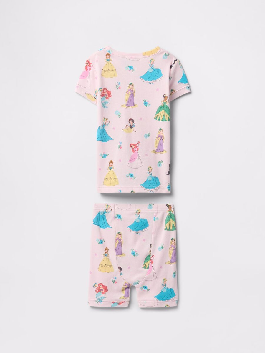 Pink pyjamas with Princesses print in cotton_1
