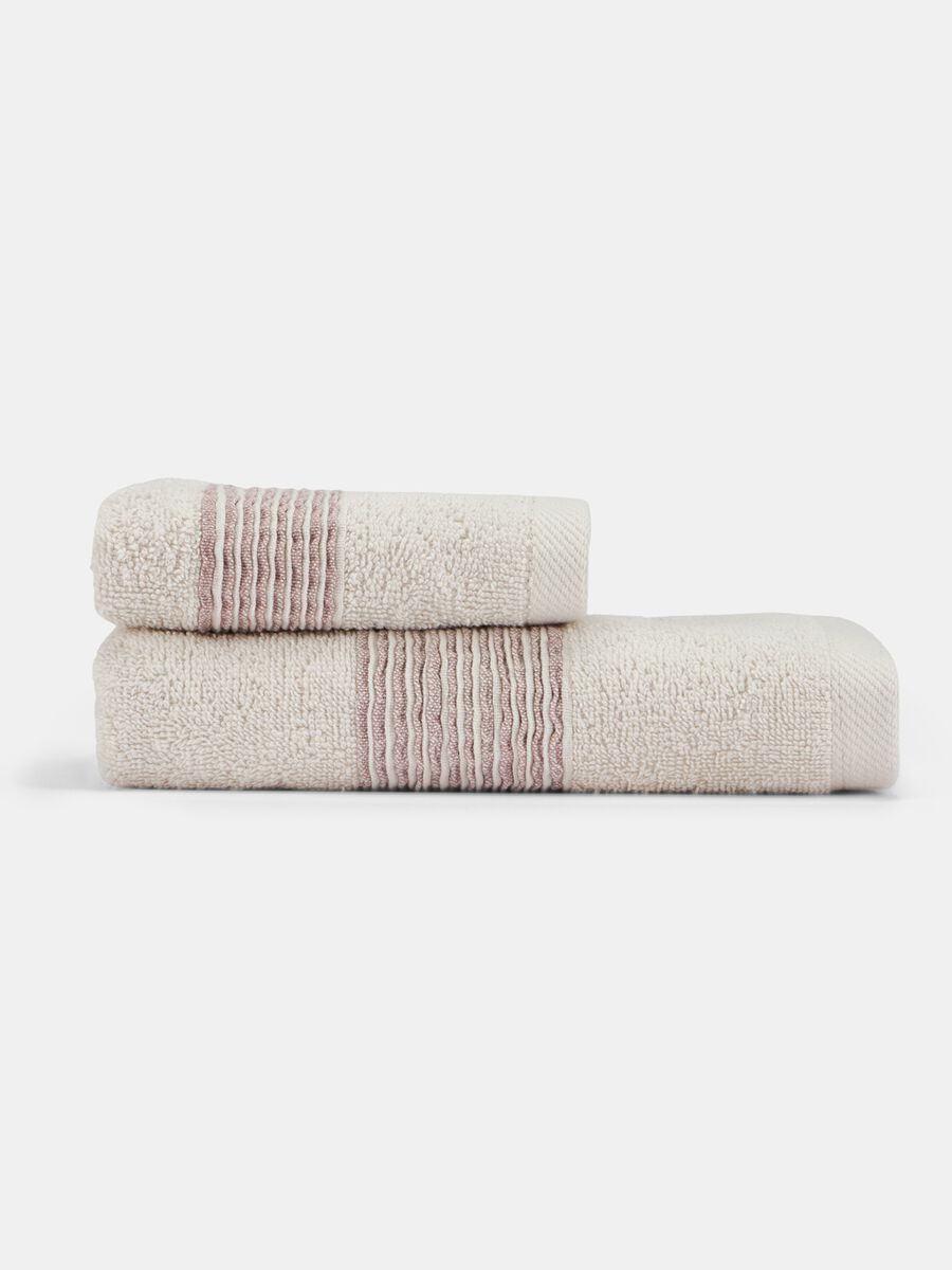 Asciugamano in puro cotone a righe_0