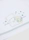 White pure cotton baby sheet with teddy bear and puppy embroidery_1