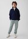 Boys' Green Cotton Blend Jogger Trousers Regular Fit_0