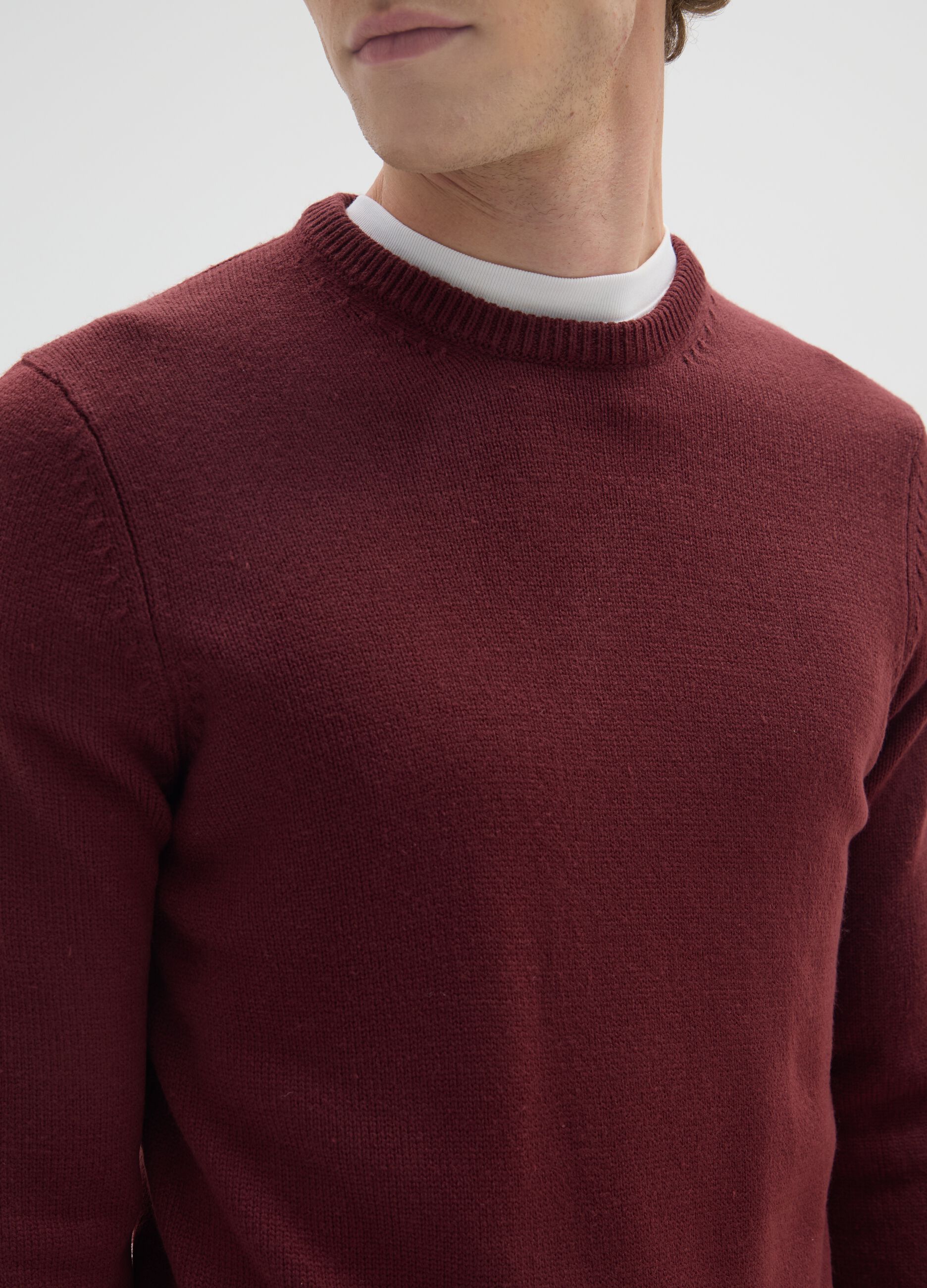 Red regular fit sweater