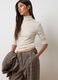 Beige Long Sleeve Lyocell Top_2